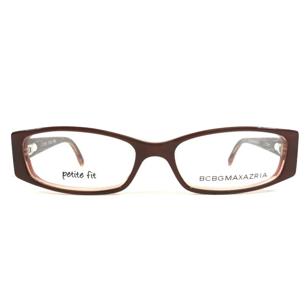 BCBGMAXAZRIA Eyeglasses Frames TESSA BRO Brown Pink Rectangle Full Rim 49-15-130